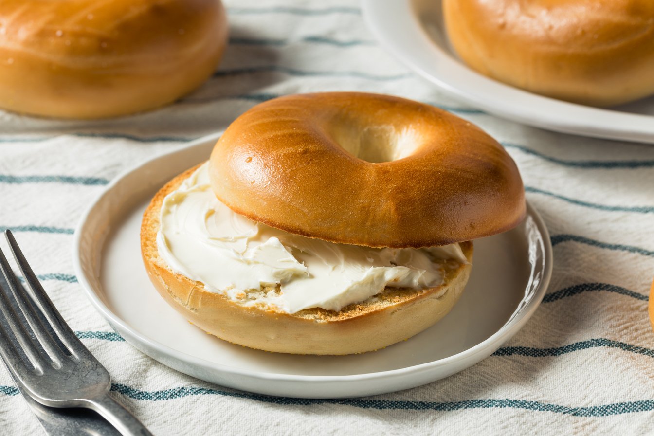 Homemade Cream Cheese Bagel